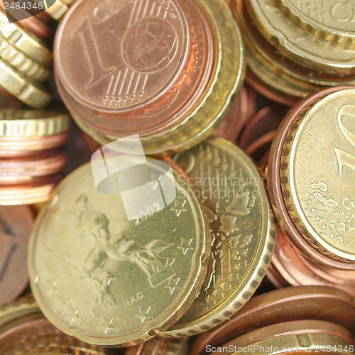 Image of Euro coins background