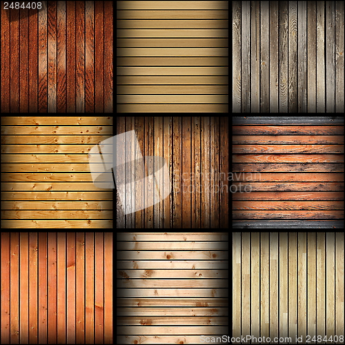 Image of collage of different wooden tiles