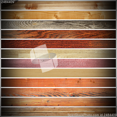 Image of collection of different wood planks