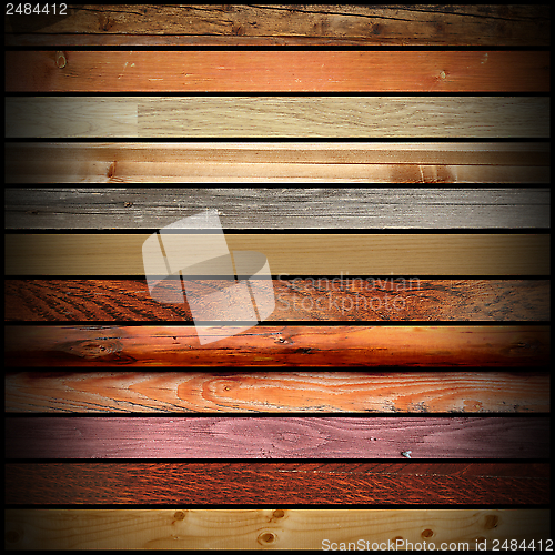 Image of collection of vintage wooden boards