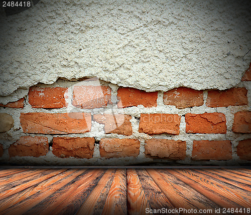 Image of cracked room interior background