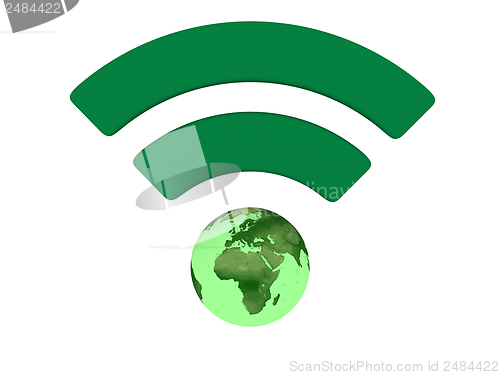 Image of Green WiFi symbol
