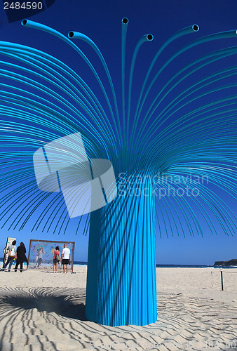 Image of Sculpture by the Sea exhibit at Bondi, Australia