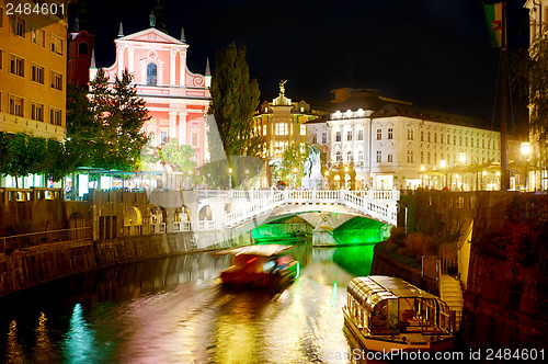 Image of Ljubljana at night