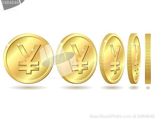 Image of Golden coin with yen sign