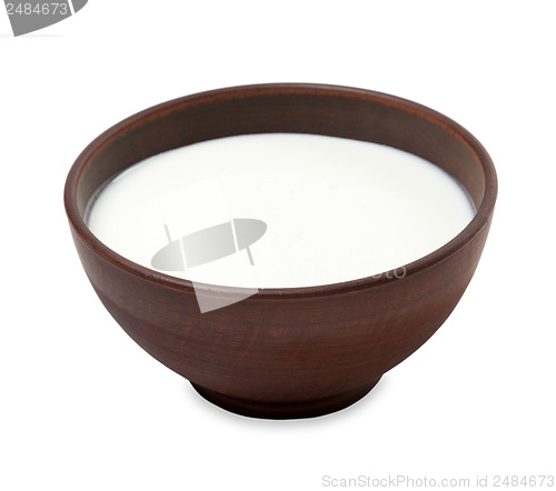 Image of Ceramic bowl with milk