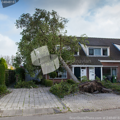 Image of LEEUWARDEN, NETHERLANDS, OKTOBER 28, 2013: Massive storm hit the