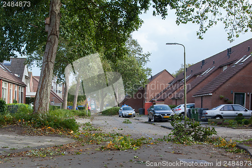 Image of LEEUWARDEN, NETHERLANDS, OKTOBER 28, 2013: Massive storm hit the