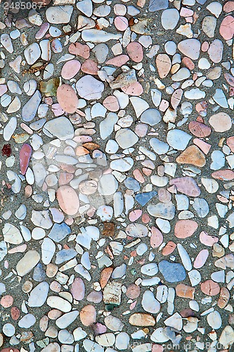 Image of round colored sea pebbles