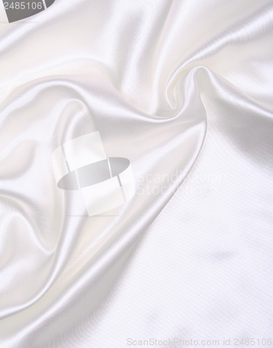 Image of Smooth elegant white silk as background