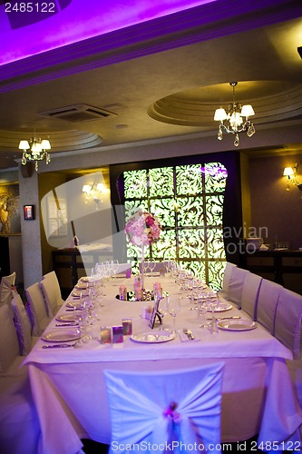 Image of Celebratory tables in the banquet hall