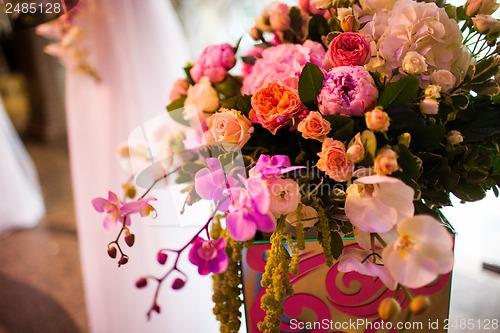 Image of floral wedding arch