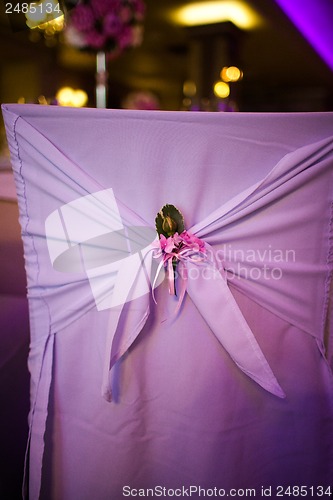 Image of Chair decorated with flowers