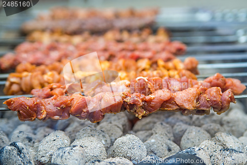 Image of Kebap on a barbecue