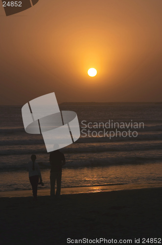 Image of sunset on the beach