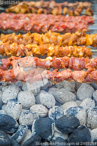 Image of Kebap on a barbecue