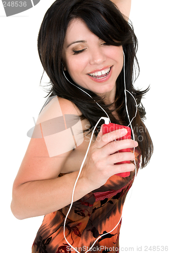 Image of Woman enjoying music