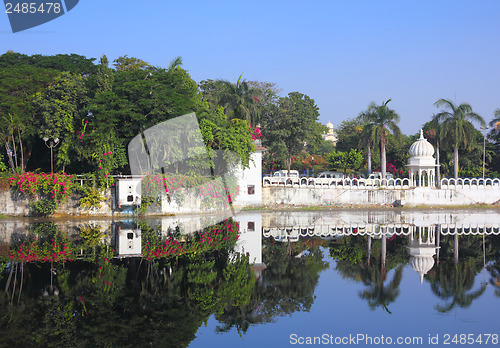Image of Pichola lake in Udaipur India