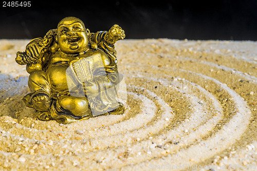 Image of Buddha in zen circle