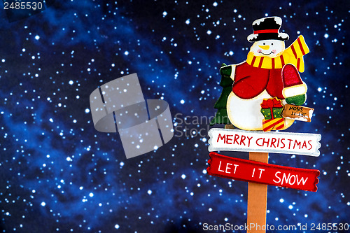 Image of Santa Claus at night with starry sky