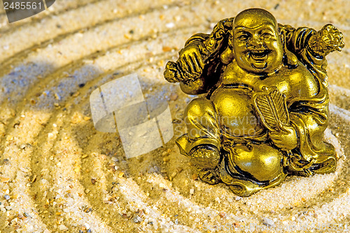 Image of Buddha in zen circle