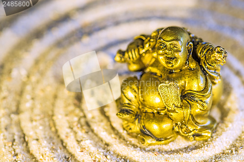 Image of Buddha in zen circle