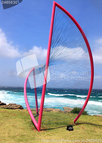 Image of Sculpture by the Sea exhibit at Bondi Australia