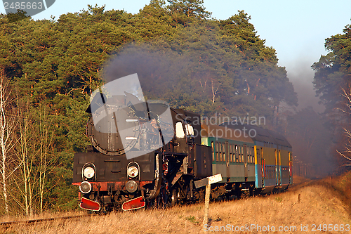 Image of Old retro steam train