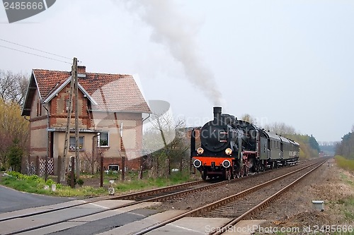 Image of Old retro steam train