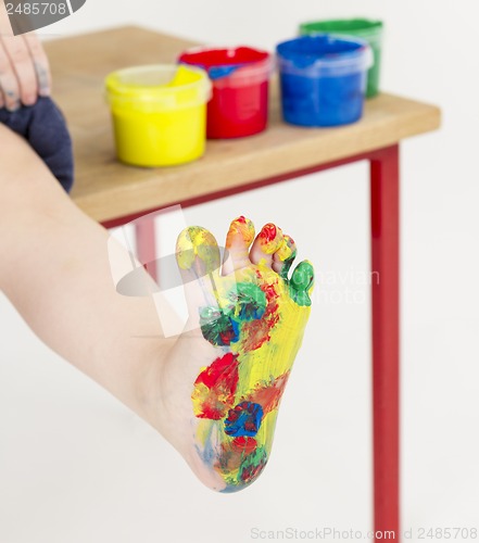 Image of painted foot