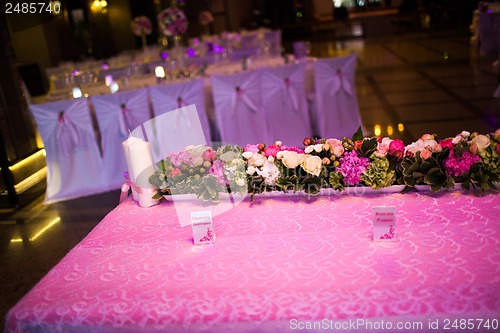 Image of Celebratory tables in the banquet hall