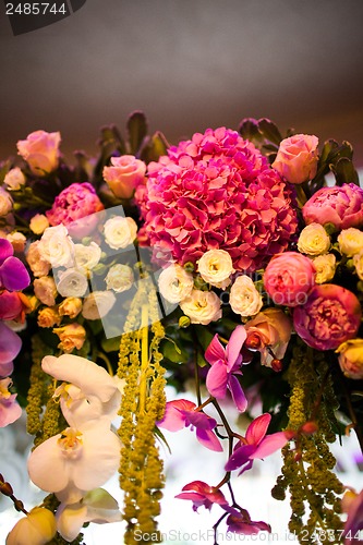 Image of floral wedding arch