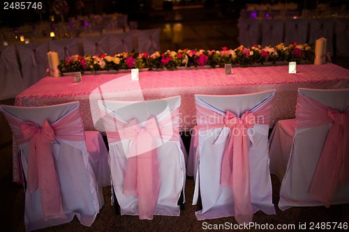 Image of Celebratory tables in the banquet hall