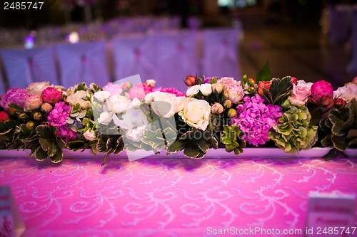 Image of Celebratory tables in the banquet hall