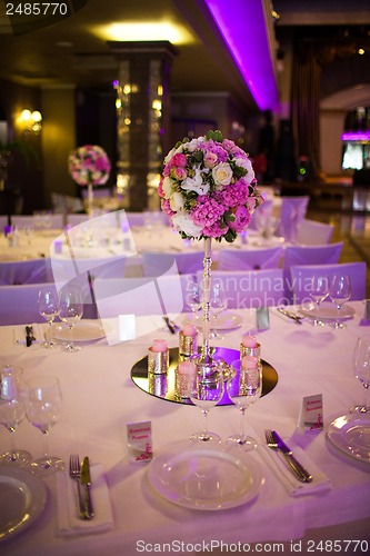 Image of Celebratory tables in the banquet hall