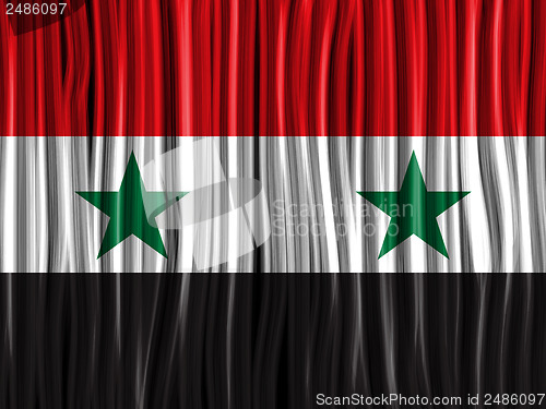 Image of Syria Flag Wave Fabric Texture Background