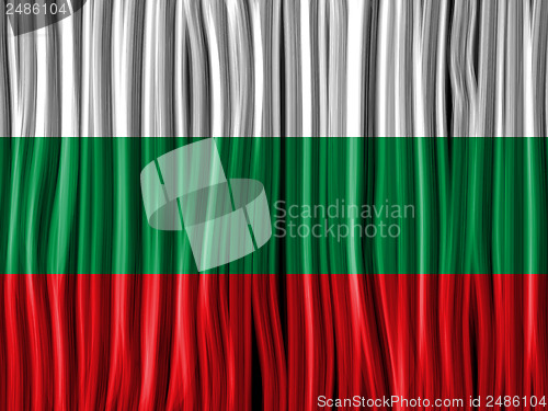 Image of Bulgaria Flag Wave Fabric Texture Background