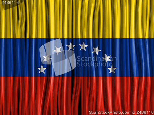 Image of Venezuela Flag Wave Fabric Texture Background