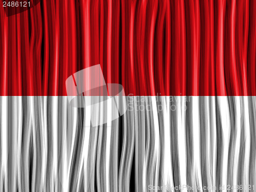 Image of Monaco Flag Wave Fabric Texture Background