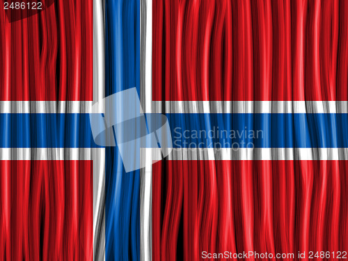 Image of Norway Flag Wave Fabric Texture Background