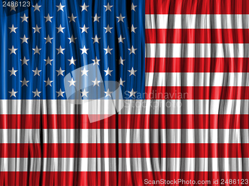 Image of USA Flag Wave Fabric Texture Background