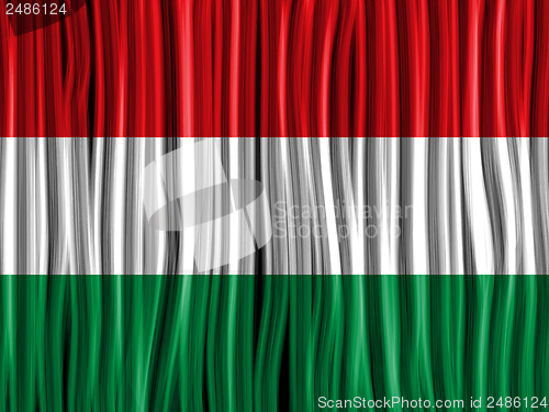 Image of Hungary Flag Wave Fabric Texture Background