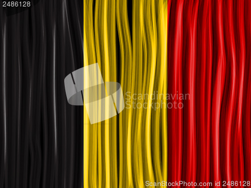 Image of Belgium Flag Wave Fabric Texture Background