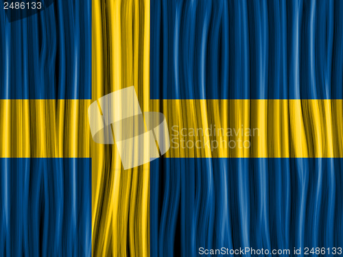 Image of Sweden Flag Wave Fabric Texture Background