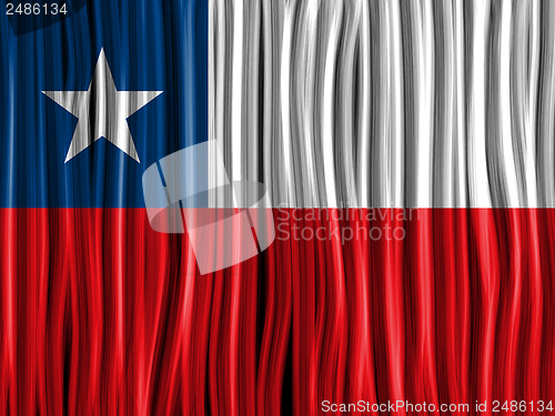Image of Chile Flag Wave Fabric Texture Background