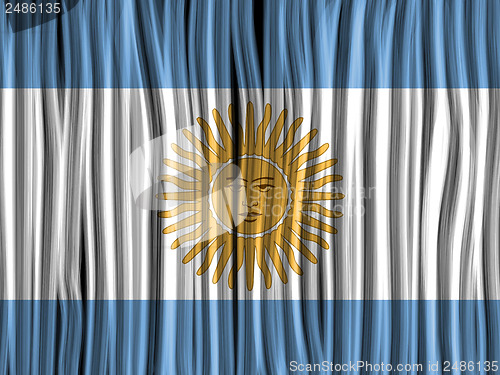 Image of Argentina Flag Wave Fabric Texture Background