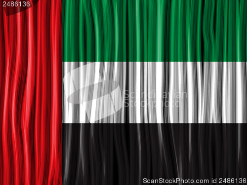 Image of Emirates Flag Wave Fabric Texture Background