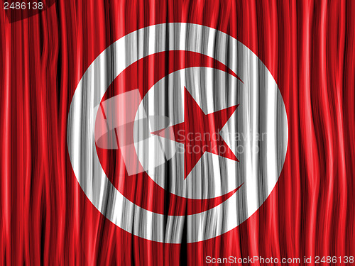 Image of Turkey Flag Wave Fabric Texture Background