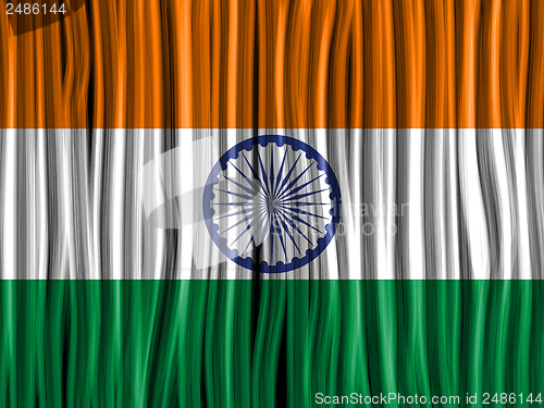Image of India Flag Wave Fabric Texture Background