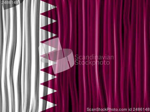 Image of Qatar Flag Wave Fabric Texture Background